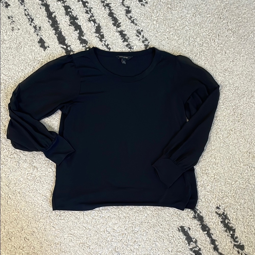 Banana Republic Black blouse with sheer sleeves